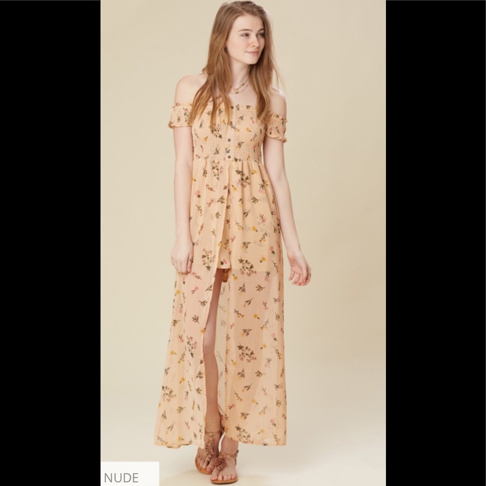 Altar’d State Walk Through Maxi Dress-Pink